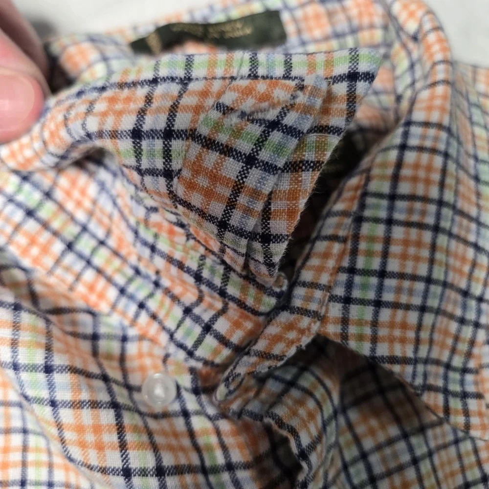 Orvis Shirt Signature Collection 100% Linen Short Sleeve Button Up‎ Size Large